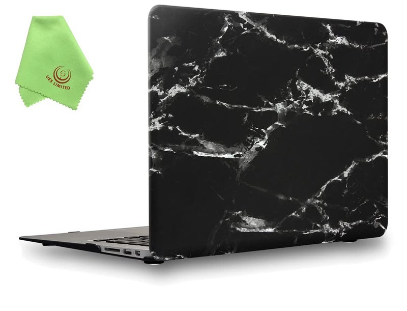 UESWILL Marble Pattern Hard Shell Case Cover Compatible with 2010-2017 Release MacBook Air 13 inch Model A1466 / A1369 (No Touch ID), (Black/White) - Image 1